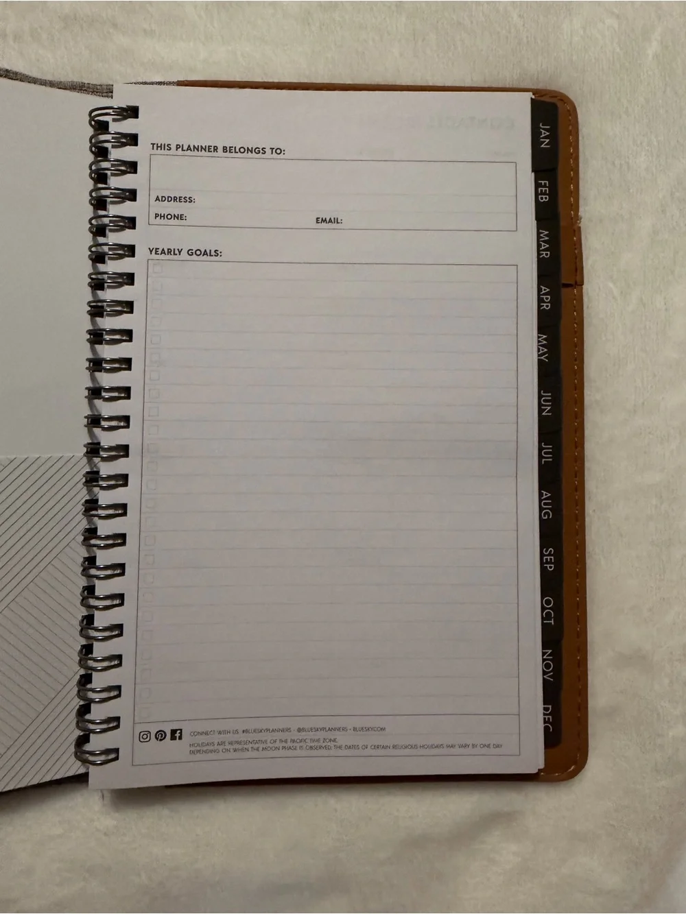 Blue Sky ASMBLD Refillable Planning Calendar Tan January 2026-December 2026